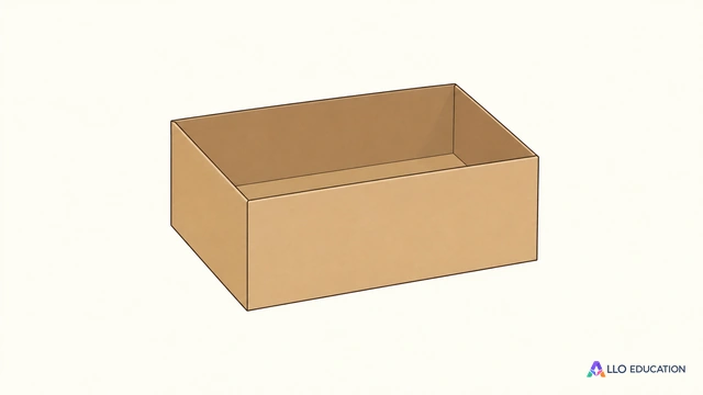 Une boîte ouverte en carton brun clair, entière, avec quatre parois et un fond fermé, sans texte ni dimensions.